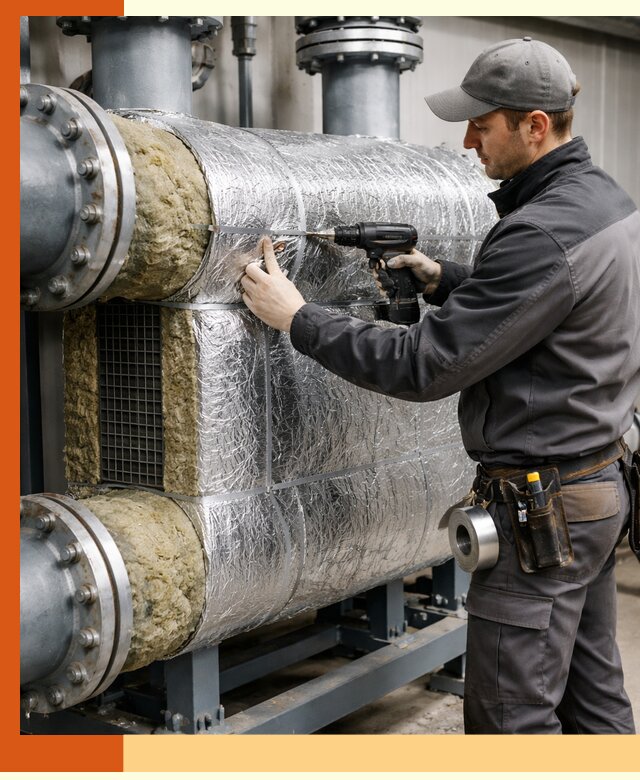 Утепление теплообменника в Гагарине — профессиональная теплоизоляция оборудования