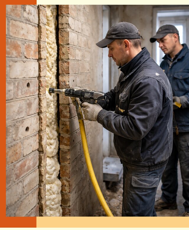 Межстеновое утепление пенополиуретаном в Гагарине