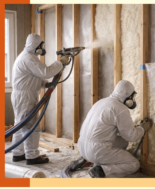 Утепление каркасной стены ППУ в Гагарине для домов и коттеджей