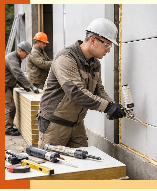 Утепление сэндвич-панелей пенополиуретаном в Гагарине