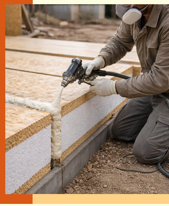 Утепление СИП-панелей пенополиуретаном (ППУ) в Гагарине