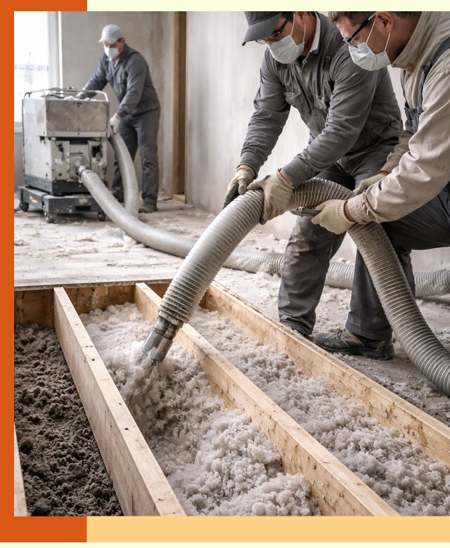 Заполнение полостей межэтажного перекрытия в Гагарине эффективно и герметично