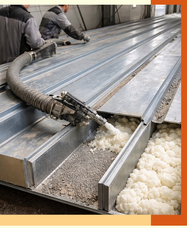 Заполнение пустот кровельных панелей в Гагарине от 7491 руб. под ключ | ТепломастерГгр