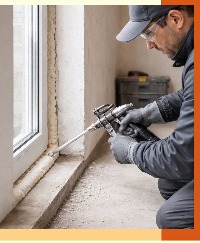 Герметизация стыков ППУ в Гагарине от 1717 руб. за м2 — утепление примыканий под ключ | ТепломастерГгр