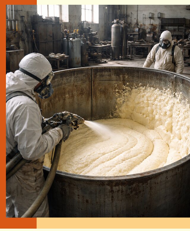 Заливка ппу в емкости с полной изоляцией и герметизацией в Гагарине