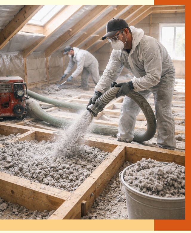 Утепление эковатой в Гагарине от 3069 руб./м2 — монтаж и задувка | ТепломастерГгр