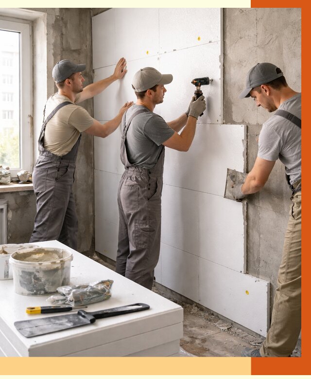 Утепление пенопластом домов и стен в Гагарине от 1925 руб. — ТепломастерГгр