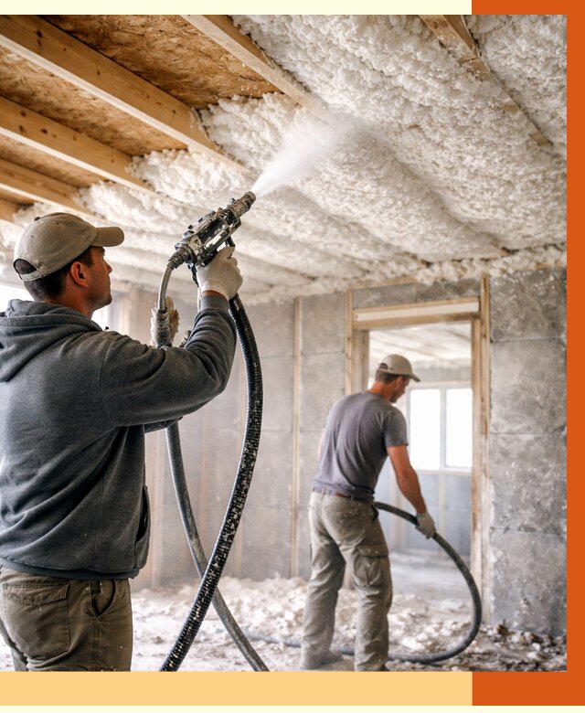 Утепление пеноизолом в Гагарине от 1665 руб./м2 под ключ | ТепломастерГгр