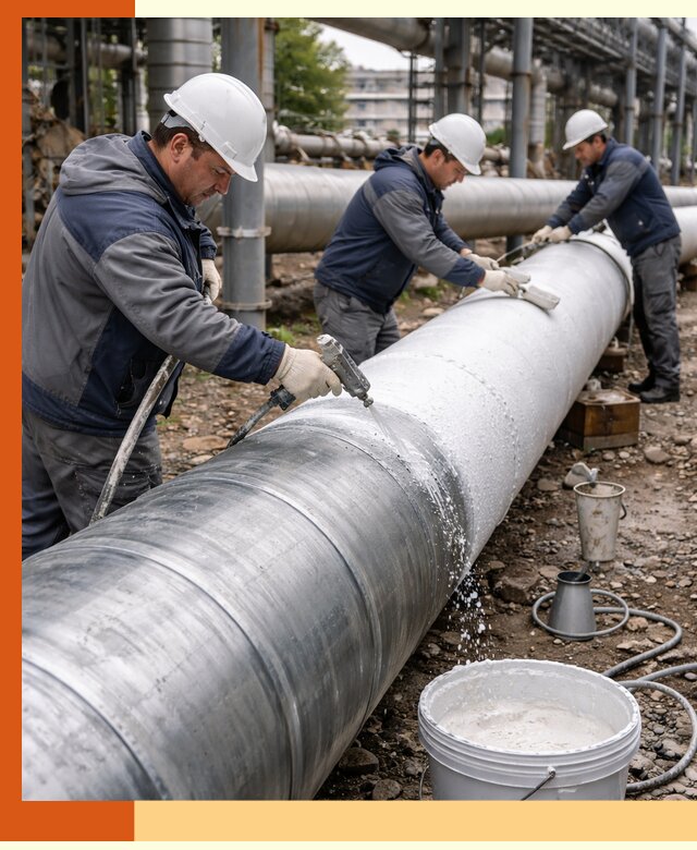 Утепление теплотрассы жидкой теплоизоляцией в Гагарине