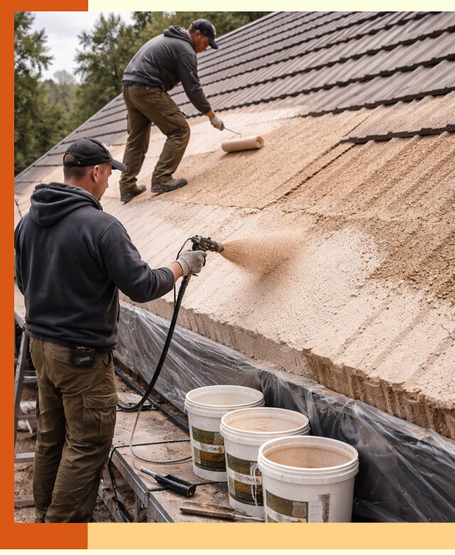 Утепление кровли жидкой пробкой в Гагарине для домов и зданий