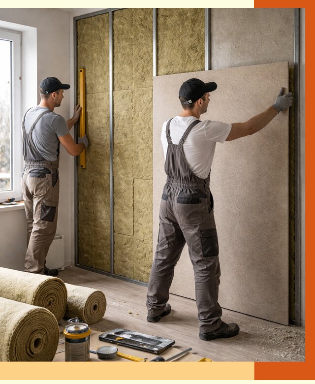 Шумоизоляция стен в Гагарине от 4682 руб/м2 — звукоизоляция стен под ключ | ТепломастерГгр