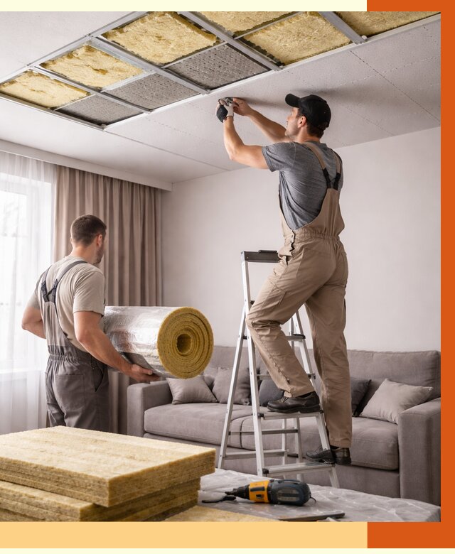 Шумоизоляция потолка в Гагарине от 2341 руб. под ключ | Профессионально — ТепломастерГгр