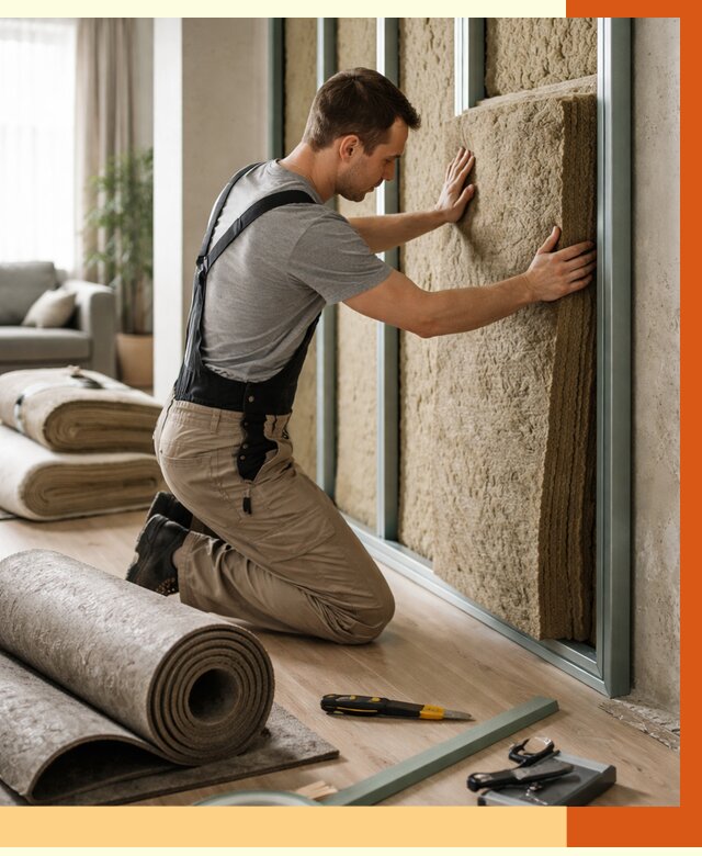 Шумоизоляция перегородок в Гагарине от 1717 руб. за м2 — ТепломастерГгр