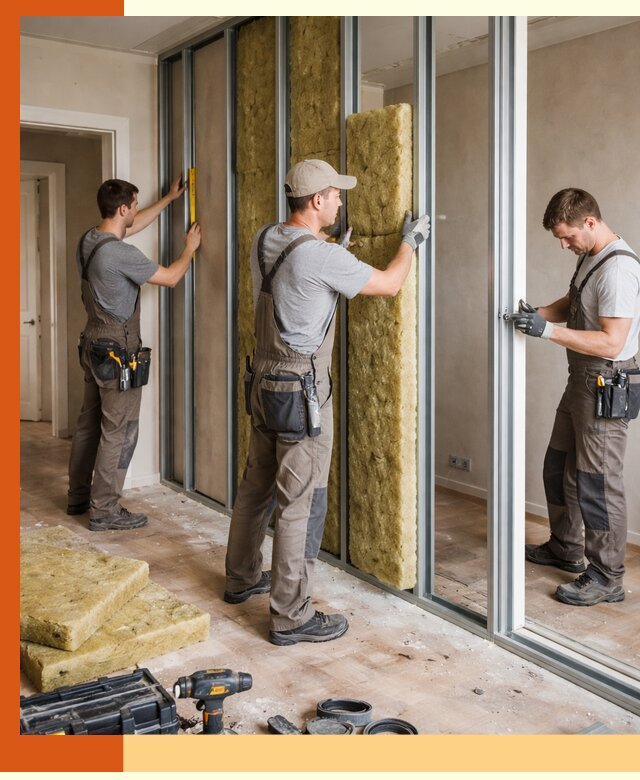 Шумоизоляция межкомнатных перегородок в Гагарине эффективно и надёжно