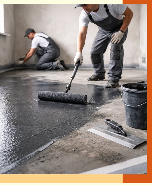 Профессиональная гидроизоляция пола в Гагарине от 8843 руб. под ключ | ТепломастерГгр