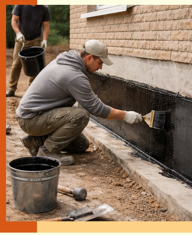 Гидроизоляция цоколя домов и зданий в Гагарине эффективными методами