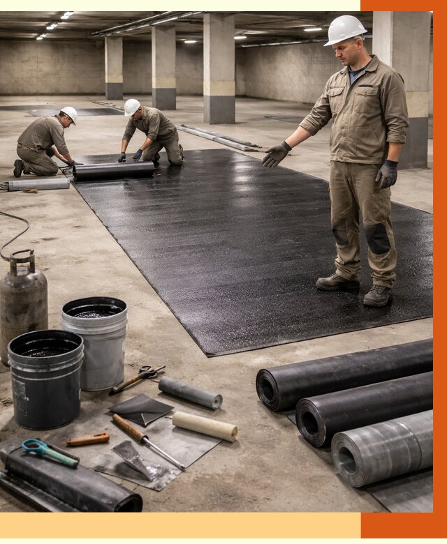 Гидроизоляция паркинга в Гагарине от 1248 руб/м² — профессиональная защита | ТепломастерГгр