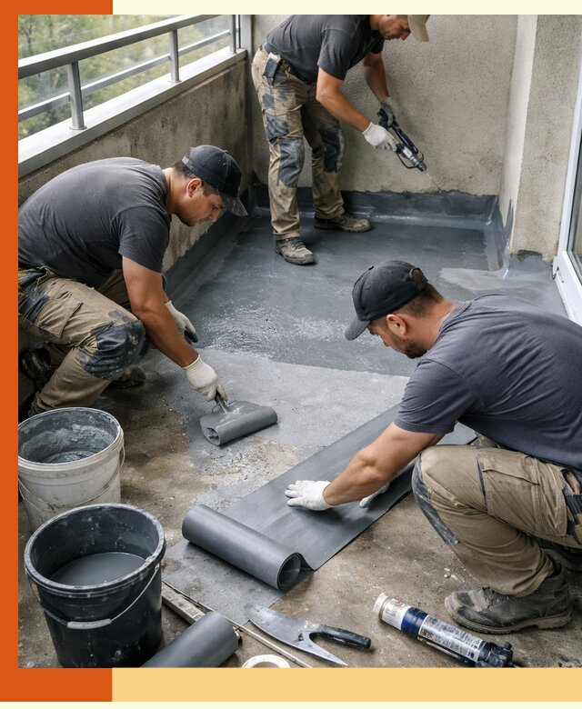 Гидроизоляция балкона в Гагарине: надежная защита от протечек