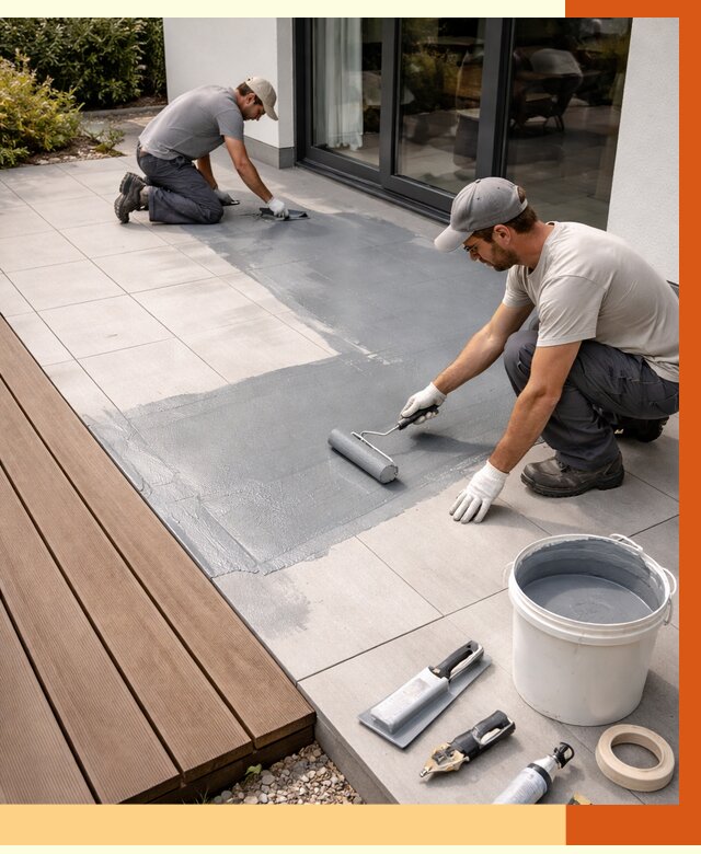 Гидроизоляция террасы в Гагарине под ключ от 7803 руб./м² | ТепломастерГгр