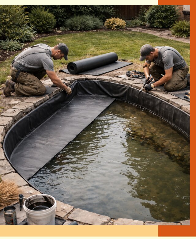 Гидроизоляция пруда в Гагарине от 15606 руб. под ключ | ТепломастерГгр профессионально