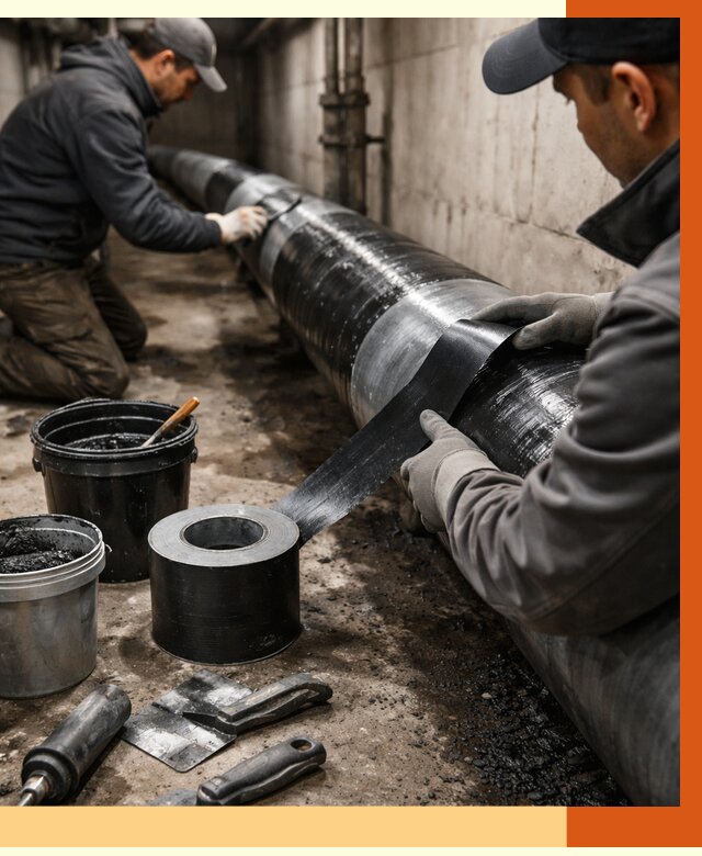 Гидроизоляция труб в Гагарине от 2601 руб. — профессиональная герметизация | ТепломастерГгр