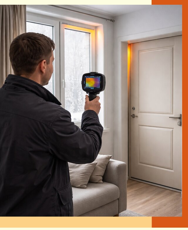 Тепловизионное обследование окон и дверей в Гагарине от 4682 руб. | ТепломастерГгр