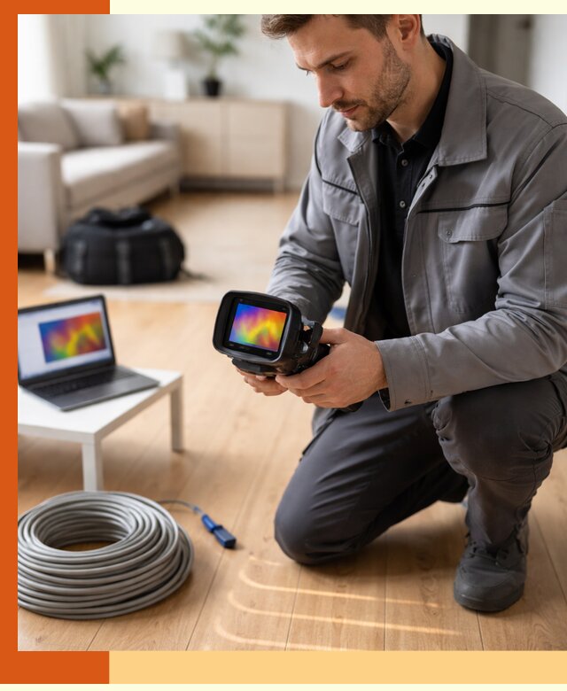 Тепловизионное обследование тёплого пола в Гагарине для точной диагностики