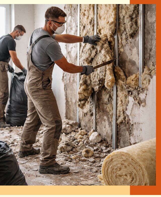 Демонтаж старого утеплителя в Гагарине от 3641 руб. — работы под ключ | ТепломастерГгр