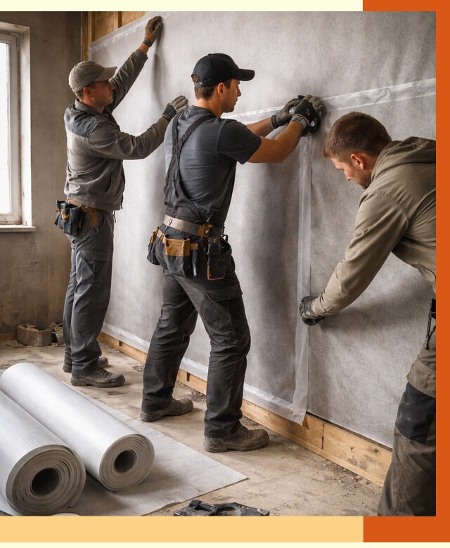 Монтаж ветроизоляции в Гагарине от 4682 руб./м2 — профессионально | ТепломастерГгр