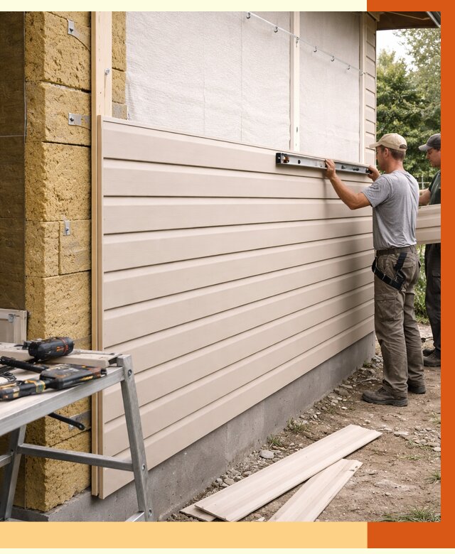 Монтаж сайдинга после утепления в Гагарине от 1925 руб. — обшивка и облицовка | ТепломастерГгр